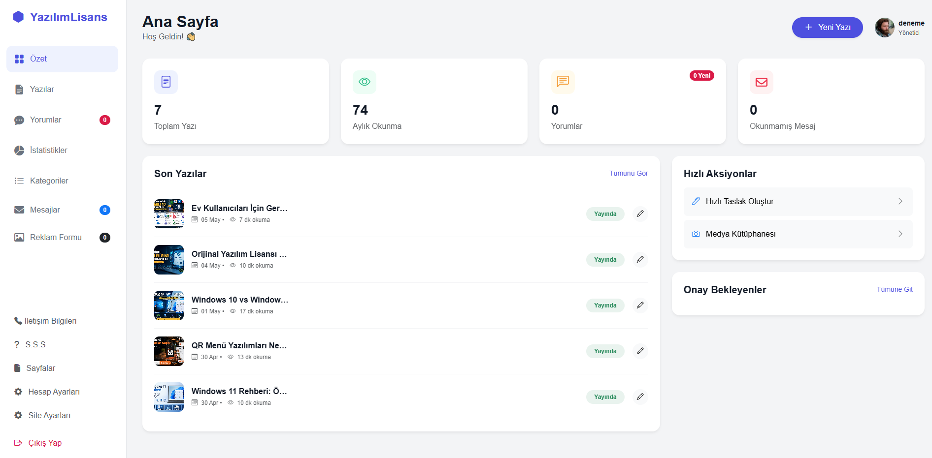 Admin Panel